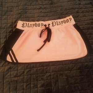 Cotton playboy mini skirt